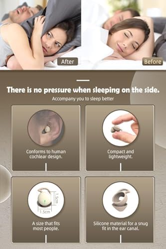 Discreet Mini Bluetooth Sleep Earbuds – Premium Comfort & Superior Sound for Music and Calls, Perfect for Home and Office Use (Nude) – Enjoy Wireless Freedom with Extended Battery Life and Stylish Design for Seamless Listening Experiences