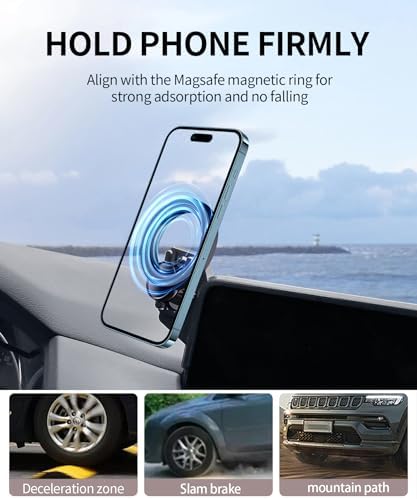 Maser Weller 10.25-Inch Car Phone Holder for Mazda CX-5 (2021-2025) – 360° Rotating Magnetic Cradle, Air Vent Safe Mount, Premium Stability, Hands-Free Navigation, Seamless Integration with Mag Safe Technology, Enhance Your Driving Experience and Stay Connected