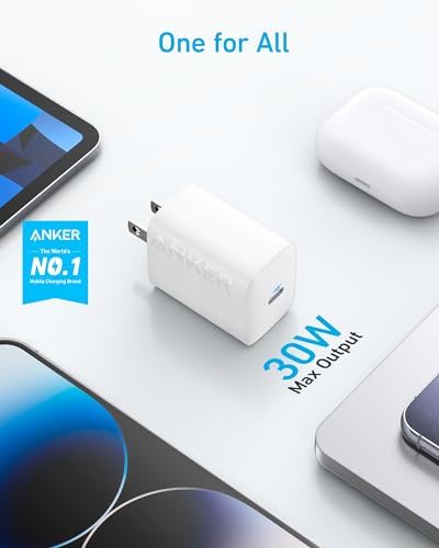 Anker 30 W Compact USB-C Charger Duo – Foldable Fast Charging Solution for i Phone 16/15, Samsung S23, Mac Book Air, Pixelbook & i Pad Pro – Ideal for Travel and Home Use with Advanced Safety Features (2 Pack, Cables Not Included)