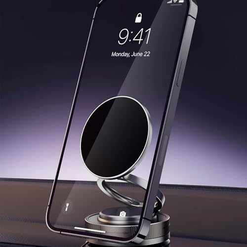 Sleek Magnetic Car Vent Phone Holder for Mercedes-Benz, Ford Mustang, Mini Cooper & Fiat 500 – Universal Hands-Free Mount with Strong Magnetic Grip for Circular AC Vents – Effortless Installation, Enhanced Safety & Stylish Design
