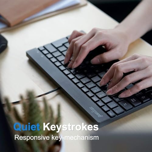 Elevate Your Typing Experience with the Perixx PERIBOARD-326 Wired Mini Backlit USB Keyboard – Compact Design, Low Profile Keys, and Adjustable Lighting for Optimal Comfort and Productivity at Home or On-the-Go