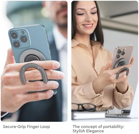 Versatile i Phone Tripod with Magnetic Phone Ring Holder – All-in-One Portable Stand with 360° Rotation for Effortless Use – Durable Silver Finish for Enhanced Compatibility with Car Mounts and Seamless Content Creation