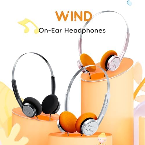 Fii O Snowsky Wind 3.5 mm On-Ear Headphones: Unmatched High-Fidelity Sound with Integrated Microphone for Gaming and Recording – Ultra-Lightweight Comfort, Superior Device Compatibility, and Elegant Black Design for Audiophiles and Casual Users
