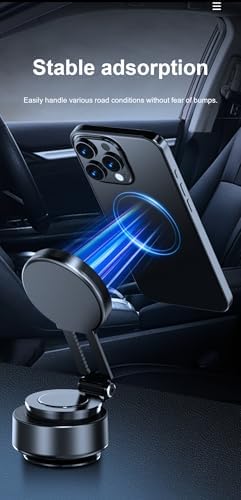 Revolutionary 2025 Vacuum Magnetic Phone Stand: 360° Double-Sided Extension for Enhanced Accessibility, Portable & Foldable Design for i Phone 16/15/14/13/12 – Unmatched Stability & Versatility for Driving and Daily Use