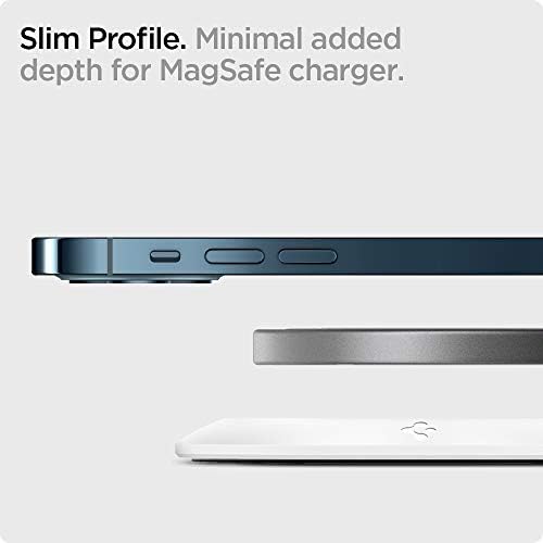Spigen Mag Fit 2024 Mag Safe Charger Pad Cover Case for i Phone 16/15/14/13/12 & Air Pods Pro 2/4/3 – 25 W Fast Charging, Sleek Black Design, Optimal Performance & Compatibility – Ideal for Modern Tech Users