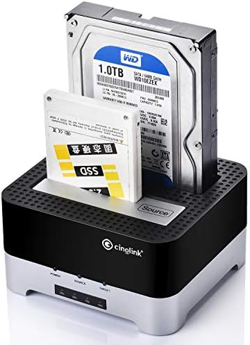 Cinolink USB 3.0 to SATA Docking Station for 2.5/3.5 Inch Drives – 12 TB Support, Fast 5 Gbps Data Transfer, Compatible with Windows, Mac, Linux, Android TV, PS4, Xbox One – Effortless Backup & Access Solution