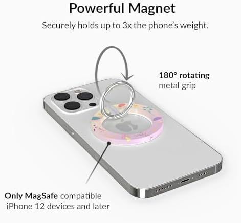 Transform Your i Phone 16, 15, 14, 13, 12 with VELVET CAVIAR’s Amethyst Purple Leopard Mag Safe-Compatible Grip – Stylish Magnetic Ring Holder & Adjustable Stand for Effortless Hands-Free Viewing, Secure Texting, and Enhanced Usability – Elevate Your Mobile Experience with Durable, Lightweight, and Customizable Accessory