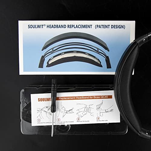 SOULWIT Premium Replacement Headband Pad Kit for Bose Quiet Comfort 45 (QC45), QC SE, and Wireless Headphones – Effortless DIY Upgrade in Stylish Blue for Enhanced Comfort and Performance