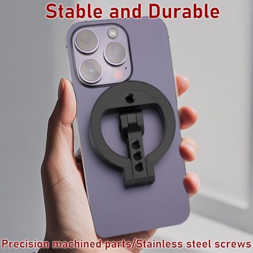 Revolutionary Magnetic Dual Grip Phone Holder for i Phone – Ultimate Security on Iron Surfaces | Versatile 1/4″ Screw Mount | Perfect for i Phone 16/15/14/13/12 Pro Max & Magnetic Cases | Effortless, Hands-Free Operation for Daily Activities