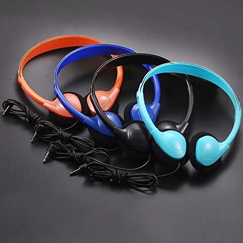 Bulk Kids Headphones – 25-Piece Classroom Audio Package for Enhanced Learning – Lightweight Adjustable On-Ear Design with Universal Device Compatibility in Sleek Black – Perfect for Engaging Group Activities and Extended Listening Comfort – Durable and Affordable Solution for Students and Adults