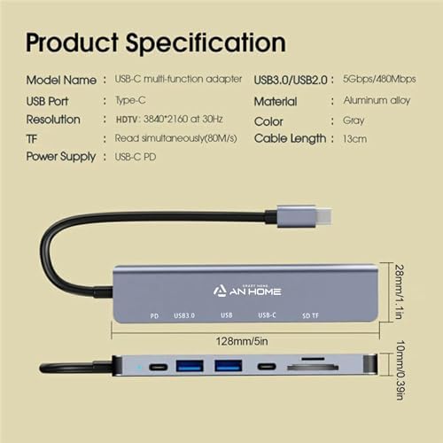 Ultimate 3-in-1 USB-C Hub HDMI Adapter for Mac Book Pro & Air – 100 W Power Delivery, High-Speed Data Transfer & Portable Design for Effortless Connectivity and Enhanced Productivity