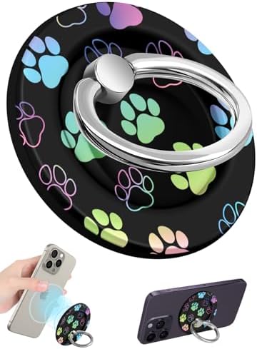 Magnetic Phone Grip Holder for i Phone – Adjustable Mag Safe-Compatible Finger Ring Stand with Fun Designs for Secure Selfies and Video Calls – Lightweight, Durable, and Removable Accessory to Elevate Your Smartphone Experience