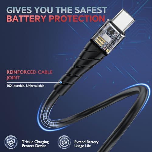 MFi Certified 6 Ft Lightning Charging Cable for i Phone – 3 Pack Fast Charging USB Cord, Durable Design for Enhanced Compatibility with i Phone 12/11/XS/Max/XR/X/8/8 P/7 P/6 & i Pad – Seamless Power-Up Experience