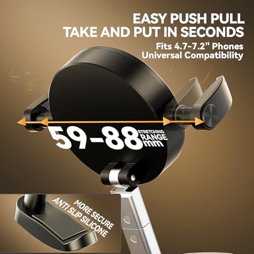 Ultimate 360° Adjustable Magnetic Suction Phone Holder – Universal Smartphone Mount for Cars, Gyms, and Any Smooth Surface – Effortless Compatibility with i Phone & Android – Experience Hands-Free Convenience with a Secure Grip in Stylish Black Finish