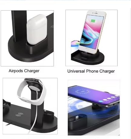 3-in-1 Wireless Charging Station for Multi-Device Convenience – Fast Qi Charger for i Phone, Samsung & More – Sleek Black Design for Home & Travel – Ultimate Solution to Eliminate Clutter and Ensure Device Readiness