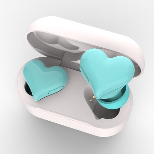 Discover Bewinner Heart Shaped Wireless Earbuds: Stylish Bluetooth 5.3 Earbuds with Advanced Noise Cancellation, 20-Hour Playtime, and Secure Fit for Ultimate Comfort – Ideal for Fitness Enthusiasts, Professionals, and Students Seeking Premium Sound Quality and Unique Design