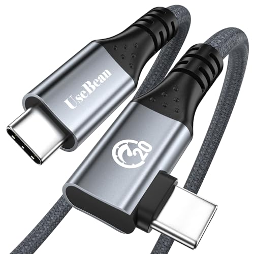 Revolutionize Your Connectivity with the 240 W USB C Right Angle Cable – 6.6 ft, 20 Gbps High-Speed Data Transfer and 4 K Video Output for Ultimate Performance, Perfectly Compatible with i Phone 16 Pro Max, Mac Book, Galaxy S25, and More – Enjoy Enhanced Flexibility and Longevity for All Your Devices