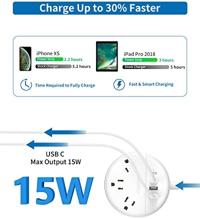 NTONPOWER 10 FT 2 Prong to 3 Prong Power Strip with 4 USB Ports – Wall-Mountable Non-Grounded Outlet Adapter for Enhanced Device Charging and Flexible Placement in Older Homes – 180° Non-Polarized Design for Maximum Convenience and Safety