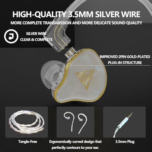 Premium Hybrid In-Ear Monitors with Advanced 1 BA + 1 DD Technology | Unmatched Comfort for Long Listening Sessions | Deep Bass for Gaming and Music Enthusiasts | Ergonomic Design for Noise Isolation and Fit | Universal Device Compatibility | Elevate Your Sound Experience Today