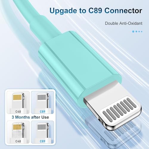 Premium 3-Pack Apple MFi Certified Lightning to USB Charger Cables – 6 FT Durable Fast Charging Cords for i Phone 13/12/11/11 Pro/11 Max/X/XS/XR/XS Max/8/7/6 – Enhanced Performance and Extended Reach for Seamless Device Connectivity