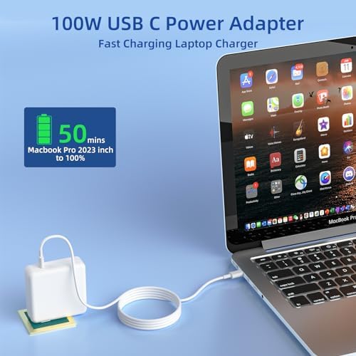 Power Up Your Devices with the 140 W USB-C Fast Charger for Mac Book Pro & More – High-Efficiency Adapter with 6.6 ft Cable, Exceptional Speed & Universal Compatibility for All USB-C Gadgets – Safe, Reliable, and Smart Charging Solution – Fully Charges Mac Book Pro 16″ in Just 1 Hour 20 Minutes, Ideal for i Pad Pro, Samsung Galaxy & Laptops – Built-In Safety Features for Overload, Short Circuit, and Overheating Protection – Experience Premium Performance and Quality with Our One-Year Guarantee and Dedicated Customer Support