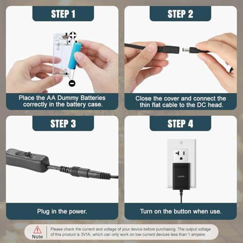 Lenink AC Power Supply Adapter Kit with On/Off Switch – Ultimate AA Battery Replacement Solution for Enhanced Device Compatibility and Energy Efficiency in Sleek Black Design