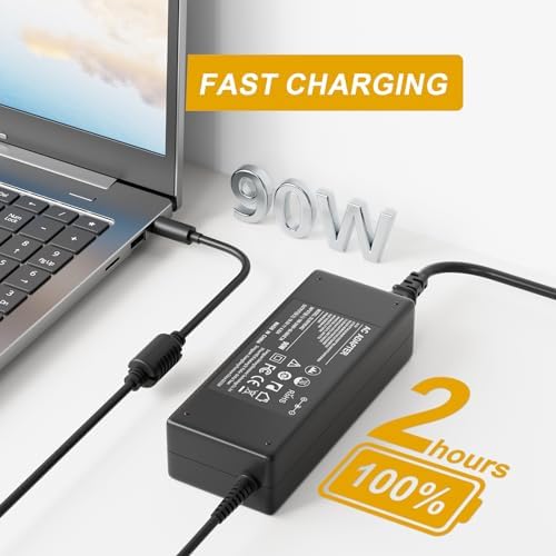 90 W Dell Inspiron 7706 Charger – Fast Charging Laptop AC Adapter for Inspiron 2-in-1 & Opti Plex Series, Enhanced Compatibility with Safety Certifications, 19.5 V Output, Perfect for Models 7501, 7590, 5400, 5491, and More – Reliable Power for Efficient Performance
