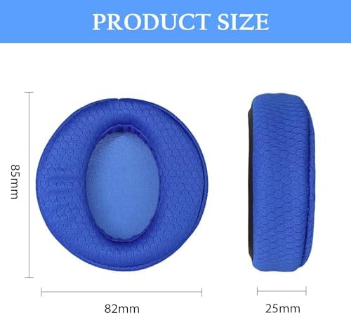 Transform Your Sony Headphones with Premium Sweatproof Earpads – Quick Fit Replacement Cushions Featuring Breathable Mesh & Advanced Isolation Foam for Ultimate Comfort and Sound Quality in Gaming & Music (Stylish Blue)
