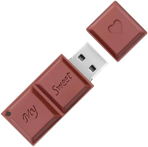 Indulge Your Data Storage Needs with the 64 GB Chocolate-Shaped USB Flash Drive – Unique Novelty Memory Stick for Fun and Functional External Storage, Enhanced USB 3.0 Speed and Compatibility, Perfect for Professionals and Students Alike