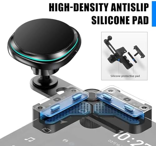 CLOUDMALL Premium Wireless Charging Mount for Tesla Model 3 & Y – 15 W Fast Charger with Cooling Fan & Adjustable Magnetic Holder for i Phone 12-15 Series – Ultimate Convenience for On-the-Road Power and Navigation