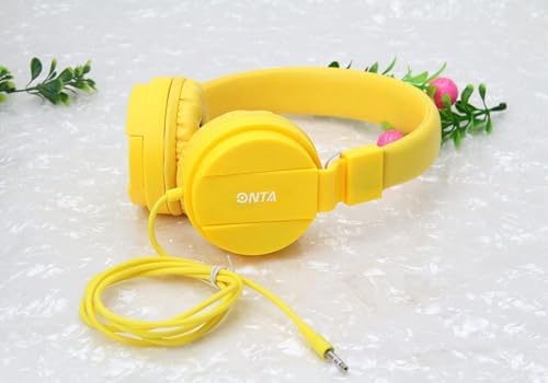 Premium ONTA Kids Headphones – Comfortable Noise-Canceling On-Ear Headset for Young Learners | Durable Wired Earphones Designed for School, Travel, and Home | Perfect Fit for i Pads, Smartphones, and Laptops | Unmatched Sound Quality for Ages 3+