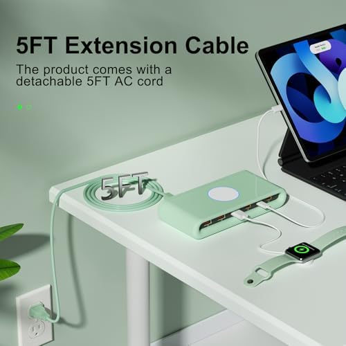 Ultimate 100 W USB C Charging Hub: 6-Port Fast Charger Dock for i Phone, i Pad, Samsung, Pixel, LG – Efficient Multi-Device Power Station for Home, Office, and Travel with Safety Features