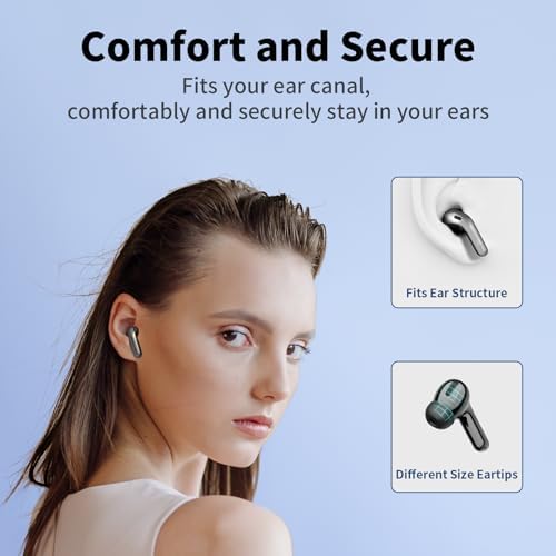 TAGRY True Wireless Bluetooth Earbuds – 60 Hours Playback with LED Battery Display, IPX5 Waterproof, Wireless Charging Case – Perfect for Sports, TV, Smartphones, and Laptops – Superior Sound Quality and Comfort for Active Lifestyles