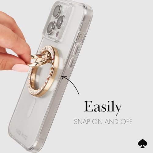 Transform Your Mobile Experience with the kate spade new york Tortoiseshell Magnetic Phone Ring Grip & Stand – Stylish, Removable & Mag Safe Compatible for Ultimate Convenience and Secure Handling