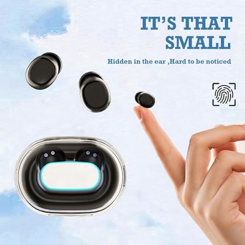 Invisible Mini Bluetooth Earbuds for Small Ear Canals – Discreet Skin Tone Design for Seamless Comfort in Sleep and Active Lifestyles – Lightweight, Sweat-Resistant with Superior Audio Clarity and Effortless Pairing – Perfect Companion for Travel and Daily Use