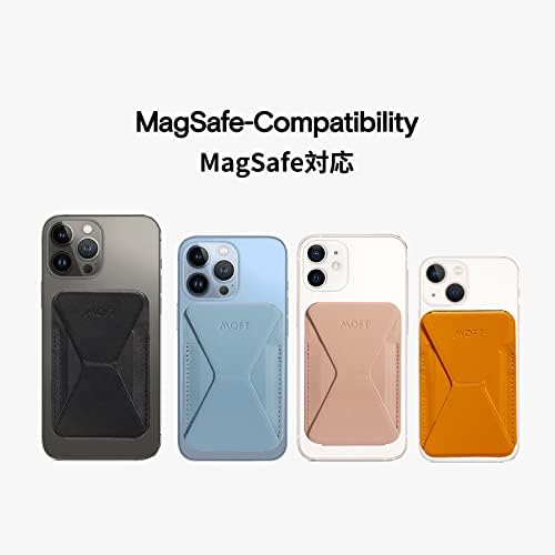 MOFT MagSafe Wallet for iPhone 16/15/14/13/12 Series, Strong Magnetic Phone Card Holder Fit 2 Cards & 3 Viewing Angles & Stain-Resistant Vegan Leather Phone Stand, Windy Blue – Enhanced Compatibility and Speed