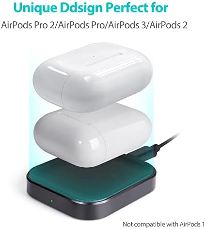 Premium Wireless Charging Station for Air Pods Pro & Compatible Models – Fast, Compact Power Hub with Overheat Protection – Sleek White Design for On-the-Go Convenience – Ideal for Travelers and Home Use – No Air Pods Included
