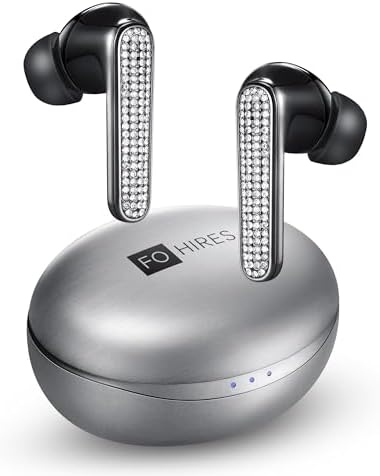 Luxurious Diamond S Wireless Earbuds with Embedded Rhinestones – Personalized High-Quality Sound Headphones for Stylish Audio Experiences – Effortless Device Compatibility and Fast Pairing – Perfect for Fashion-Forward Music Lovers