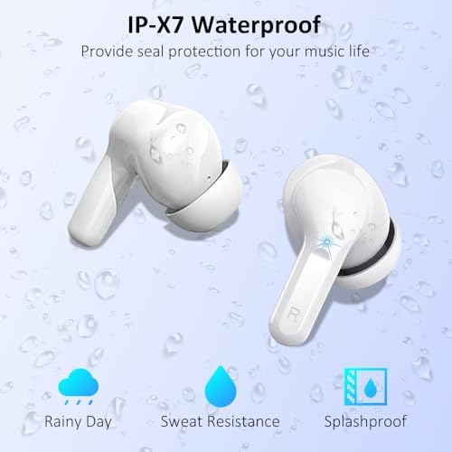 Premium Bluetooth 5.3 Wireless Earbuds – 40-Hour Deep Bass, Elite Noise Cancelling & IP7 Waterproof Design for Active Lifestyles – 4 HD Microphones for Crystal-Clear Calls & USB-C Charging – Ultimate Comfort for Sports, Workouts, and Daily Use