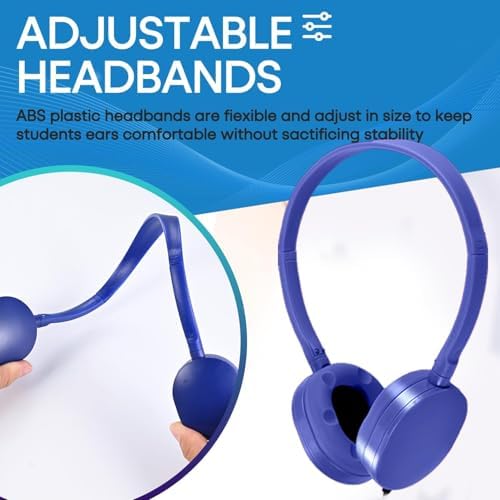 Bulk Headphones for Kids 12 Pack – Premium Wired Earphones with Superior HD Sound Quality for Classroom Learning and Play, Mixed Colors for Inclusive Use, Compatible with 3.5 mm Devices – Essential Audio Gear for Educational Environments