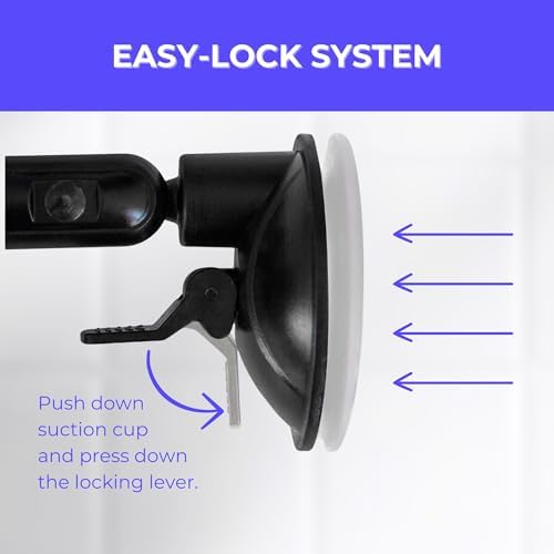 hula+ Phone Holder Portable Mount, Reusable Stand for Shower, Mirror, Kitchen, Window, & Bathroom, Adjustable Rotation for Content, TikTok, Instagram, Movies, Music (Double Suction) – Enhanced Compatibility and Speed