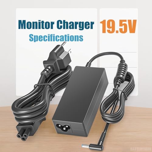 Optimize Your Viewing Experience with the High-Efficiency DC 19.5 V Power Cord – Premium AC Adapter for HP m27 & L7010 Series, Engineered for Rapid Charging and Superior Visual Performance