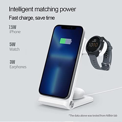 Nillkin 3-in-1 Foldable Wireless Charging Station: Ultra-Fast 18 W Charger for Garmin Watches, Galaxy S25/S24/S23, and Air Pods – Experience Versatile Portability and Unmatched Device Compatibility for Effortless Power Management