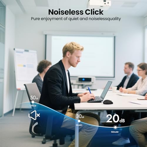 Ultimate Wireless Bluetooth Mouse with USB Connectivity – Full-Sized, Silent Operation, 4-Way Scrolling & Adjustable Cursor Speed for Seamless Multi-Device Use Including Computers, Laptops, Tablets, and Mac Books – Long Battery Life with Side Buttons for Enhanced Productivity