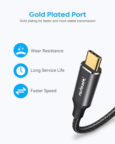 CLEEFUN 10 ft USB C Extension Cable – Unlock 100 W Fast Charging & 5 Gbps Data Transfer with Stunning 4 K Video Sync for Laptops, Tablets, and Phones – Premium Compatibility & Durable Design for Enhanced Connectivity Experience