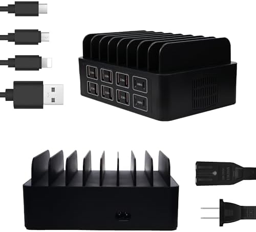 High-Power 16-Port USB Charging Hub – 200 W Multi-Device Station with 12 USB & 4 USB-C Ports for i Phone 15/14/13/12, Samsung, LG, and Sony – Rapid, Safe Charging for Home & Office – Sleek, Space-Saving Design for Optimal Device Management and Productivity Enhancement