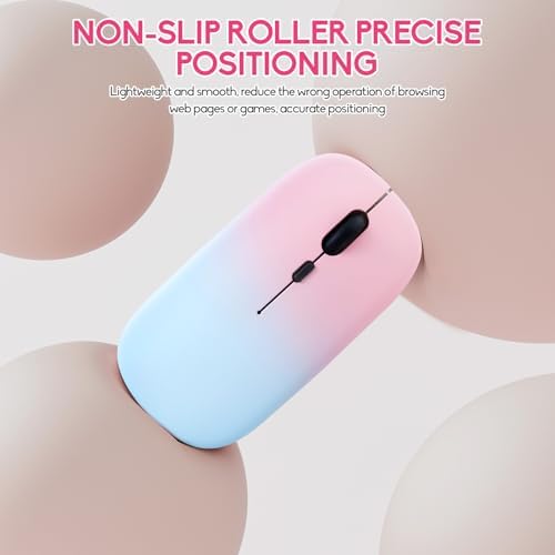 Seamless Productivity with 3 Pack Rosy Glow Red Wireless Bluetooth Mouse – Rechargeable, Silent, and Slim Dual Mode Mice for Laptop, Desktop, i Pad, and Mac – Perfect for On-the-Go Professionals and Students