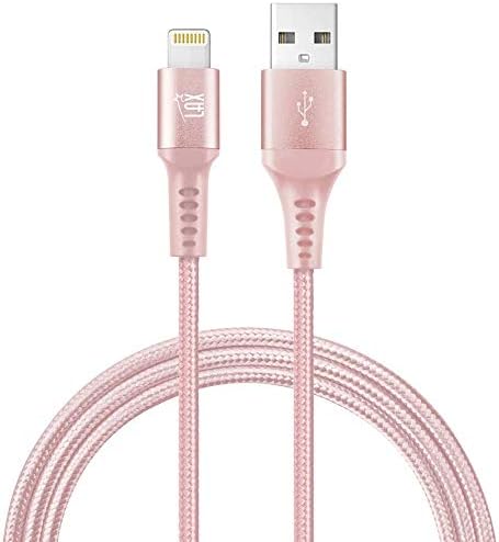 LAX MFi Certified Lightning Cable for i Phone & i Pad – 6 ft Durable Braided USB Cord with Fast Charging Capability for Enhanced Performance and Compatibility Across All Devices