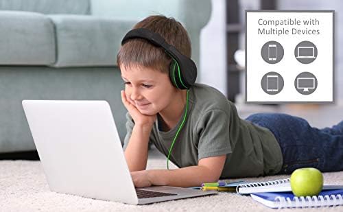 Vibrant Pink Over-Ear Headphones for Kids – Comfortable and Durable Wired Earphones with Safe Volume Control – Tangle-Free Design Ideal for Music, Movies, and Travel Adventures – Perfect Audio Companion for Young Listeners