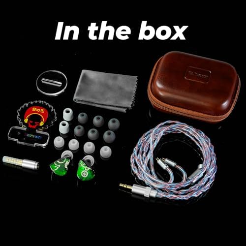 Hi Fi Go JUZEAR Flare High-Performance IEM Cable – Premium 6 N Single-Crystal Copper & Silver-Plated Hybrid Audio Cable with Interchangeable Gold-Plated Plugs (3.5 mm/4.4 mm) for Exceptional High-Resolution Sound – Stylish Rainbow Finish for Enhanced Durability and Compatibility with Audiophile Gear